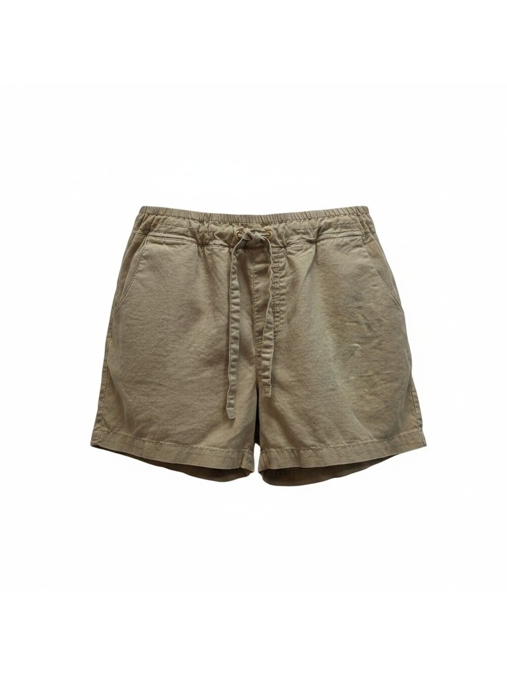 ROUTE 66 Women's Size 18 Minimalist Neutral Shorts Khaki Tan Drawstring Casual